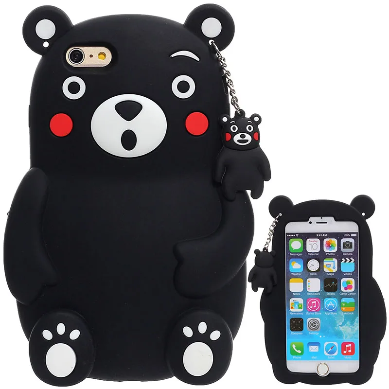 Hot sale Case For iPhone 5 5s SE 6 plus 6s plus silicone cell phone shell skin lovely black bear Kumamon back cover
Hot sale Case For iPhone 5 5s SE 6 plus 6s plus silicone cell phone shell skin lovely black bear Kumamon back cover