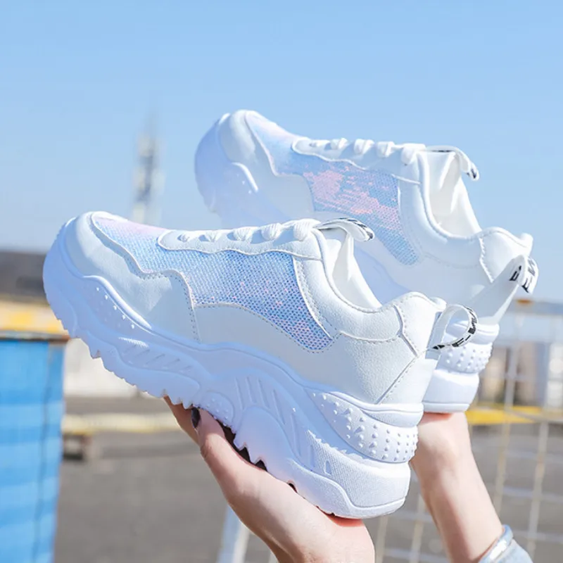 2019 New White Platform Sneaker Bling Ladies Casual Shoes Fashion Thick Bottom Shoes Woman Footwear Women's Vulcanize Shoes
2019 New White Platform Sneaker Bling Ladies Casual Shoes Fashion Thick Bottom Shoes Woman Footwear Women's Vulcanize Shoes