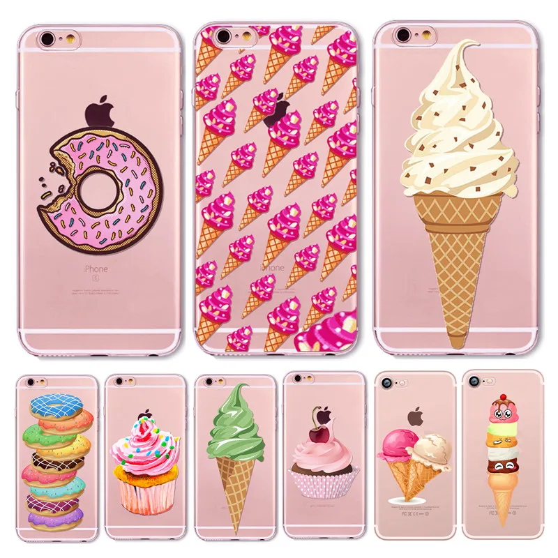 

Mobile Phone Case For iPhone 5s Se 5 6s 6 7 8 X 8plus 7plus Clear Soft TPU Back Cover For Fundas iPhone8 Case Cute TPU Coque