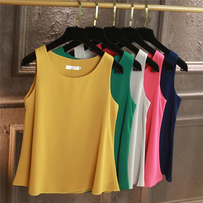 Banerdanni Summer New Arrival Sleeveless Casual blouse High Quality Chiffon shirt Loose Plus Size 6XL O-neck Women's blouse 
Banerdanni Summer New Arrival Sleeveless Casual blouse High Quality Chiffon shirt Loose Plus Size 6XL O-neck Women's blouse