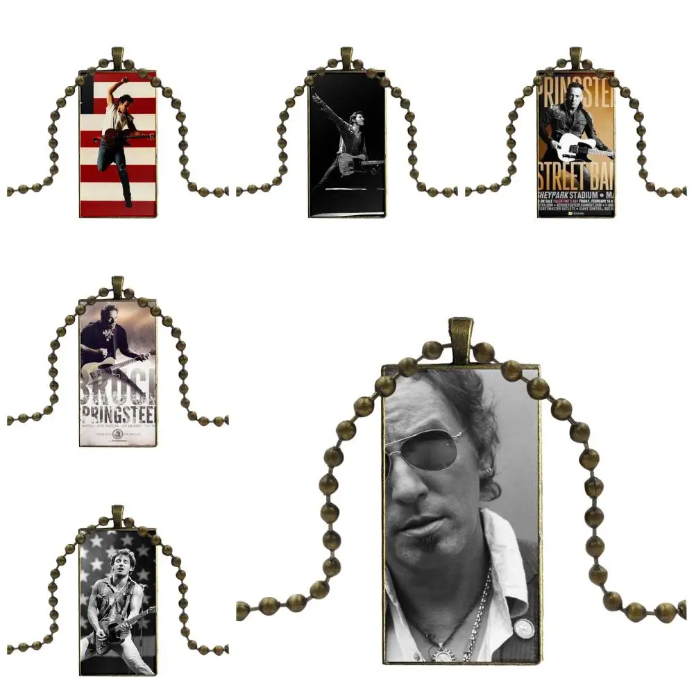 Singer Bruce Springsteen For Women Jewellery Glass Cabochon Jewelry Bronze Color With Long Pendant Choker Rectangle Necklace
Singer Bruce Springsteen For Women Jewellery Glass Cabochon Jewelry Bronze Color With Long Pendant Choker Rectangle Necklace