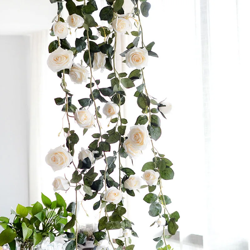 Pompous Wedding Decor Artificial Garland Hanging Home Pink White Red Silk Rose Flexible Ivy Vine Flower String
Pompous Wedding Decor Artificial Garland Hanging Home Pink White Red Silk Rose Flexible Ivy Vine Flower String