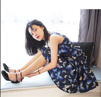 2018 Spring And Summer Vintage Butterfly Print Spaghetti Strap Ball Gown Lady Dress Audrey Hepburn Small Fresh Ladies Dresses
2018 Spring And Summer Vintage Butterfly Print Spaghetti Strap Ball Gown Lady Dress Audrey Hepburn Small Fresh Ladies Dresses