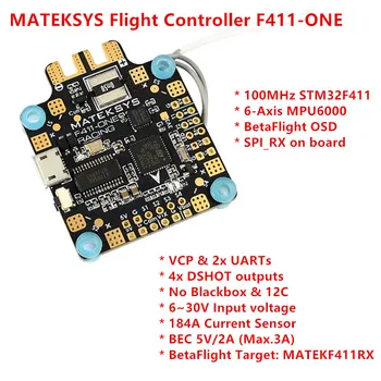 MATEKSYS Flight Controller F411-ONE STM32F411 MPU6000 BFOSD SPI Receiver Frsky_X VCP 2x UARTs 4x DShot Outputs PDB Sensor in ONE
MATEKSYS Flight Controller F411-ONE STM32F411 MPU6000 BFOSD SPI Receiver Frsky_X VCP 2x UARTs 4x DShot Outputs PDB Sensor in ONE