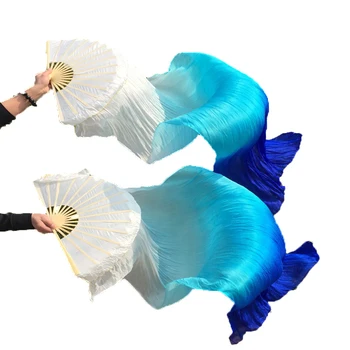 100% Silk Women High Quality Belly Dance Fan Veil Stage Performance Props 1 Pair White Turquoise Blue
100% Silk Women High Quality Belly Dance Fan Veil Stage Performance Props 1 Pair White Turquoise Blue