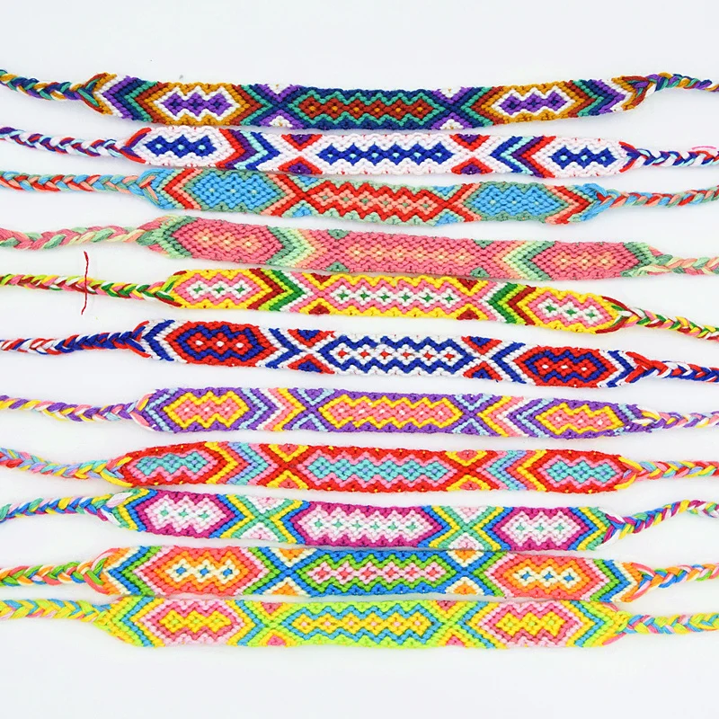 Hot Selling Fashion Vintage Style Random Colors 1.5CM Width Cotton Knitted Unisex Friendship Bracelet Summer Bracelets
Hot Selling Fashion Vintage Style Random Colors 1.5CM Width Cotton Knitted Unisex Friendship Bracelet Summer Bracelets