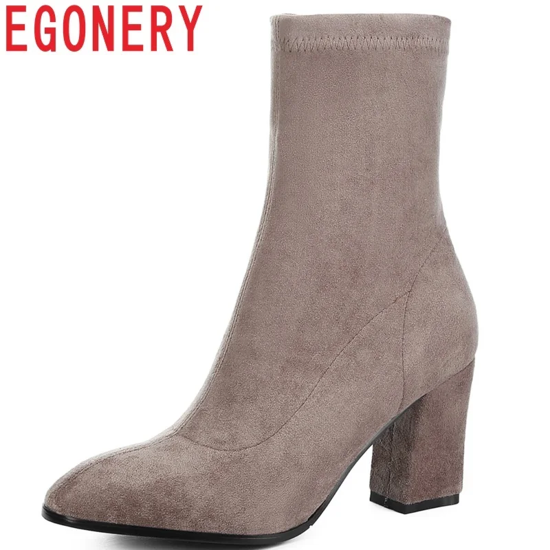 EGONERY hot sale 2018 newest fashion faux suede square toe high square heel slip-on mid calf boots winter solid warm shoes women
EGONERY hot sale 2018 newest fashion faux suede square toe high square heel slip-on mid calf boots winter solid warm shoes women