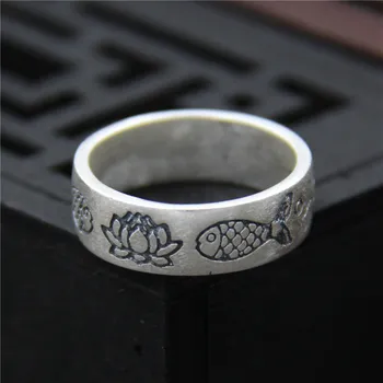 C&R Pure 990 Sterling Silver Rings for Women Carved Small fish lotus Pattern ring female vintage Thai Silver Fine Jewelry
C&R Pure 990 Sterling Silver Rings for Women Carved Small fish lotus Pattern ring female vintage Thai Silver Fine Jewelry