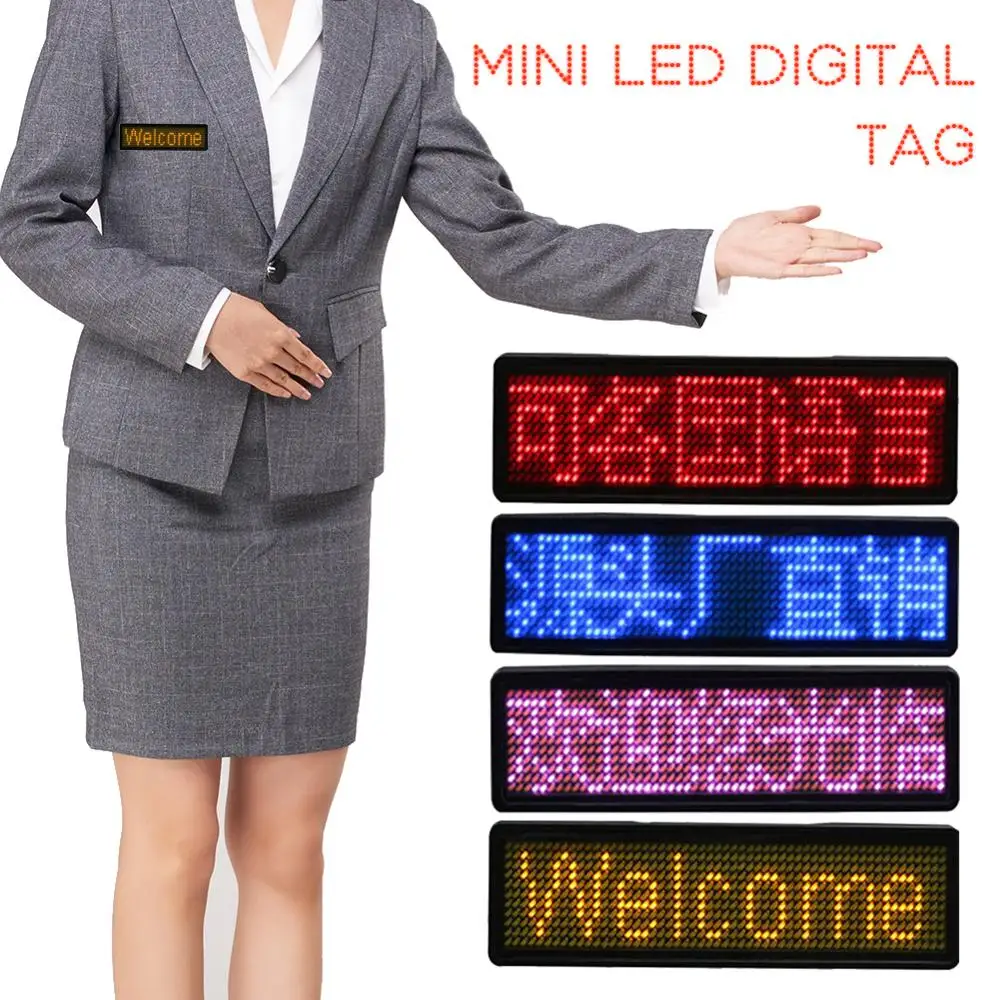 New Sale Rechargeable Led Name Tag Mini Digital Programmable Scrolling Message Tag Badge Sign For Festival Support All Language
New Sale Rechargeable Led Name Tag Mini Digital Programmable Scrolling Message Tag Badge Sign For Festival Support All Language