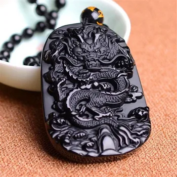 HFANCYW Trendy Carved Natural Black Obsidian Dragon Pendant Necklace Lucky Men's Amulet + Beads Necklace Wholesale Men Jewelry
HFANCYW Trendy Carved Natural Black Obsidian Dragon Pendant Necklace Lucky Men's Amulet + Beads Necklace Wholesale Men Jewelry