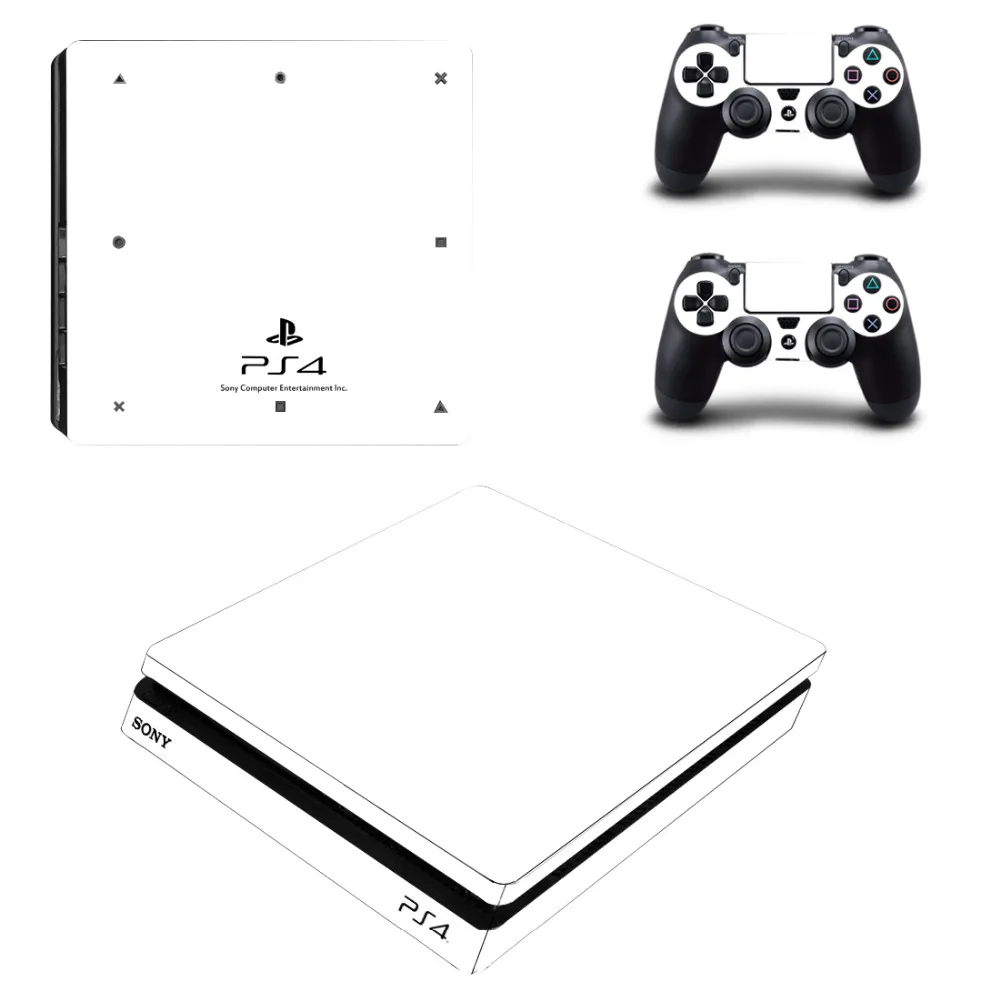 Однотонная одежда белого и черного цвета PS4 тонкая кожа Стикеры наклейка для