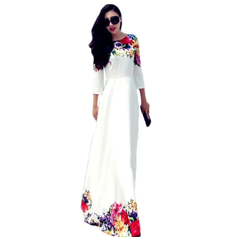 White Dress Floral Print S-2XL Plus Size Long Dresses 2019 New Spring Autumn Korean Sweet Slim Chic Dress Vestido Feminina LD813
White Dress Floral Print S-2XL Plus Size Long Dresses 2019 New Spring Autumn Korean Sweet Slim Chic Dress Vestido Feminina LD813