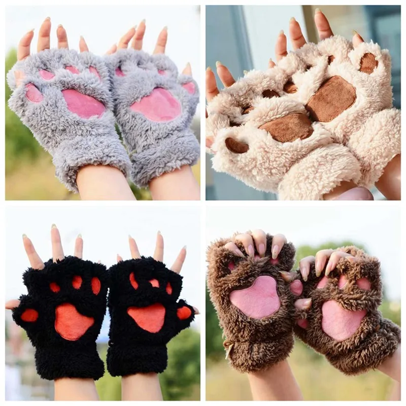Women Lovely Cat Claw Paw Mitten Plush Glove Costume Cute Winter Warm Half Finger Gloves Women Female Gloves Mitten
Women Lovely Cat Claw Paw Mitten Plush Glove Costume Cute Winter Warm Half Finger Gloves Women Female Gloves Mitten