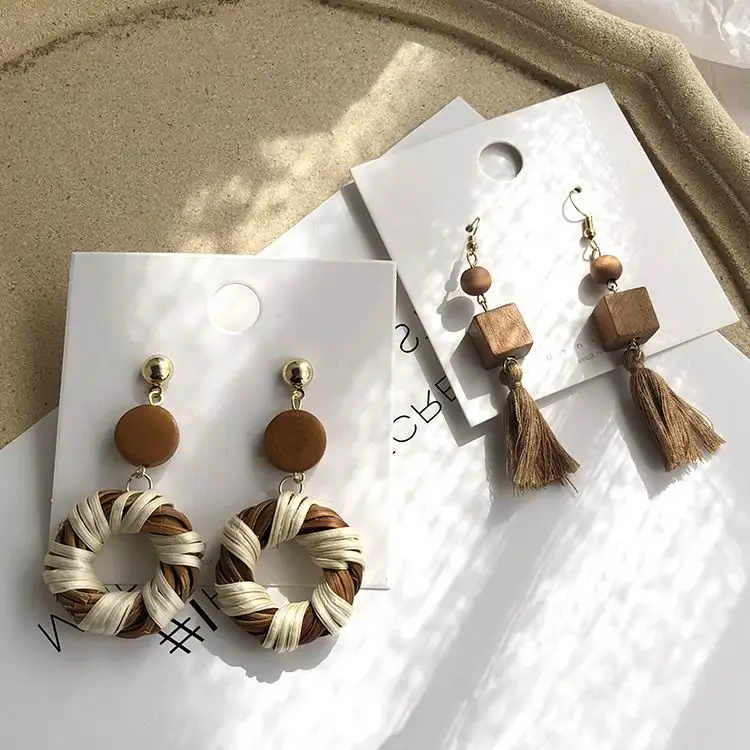 MENGJIQIAO 2019 New Bohemian Style Manual Rattan Knit Circle Square Wooden Tassel Earrings For Women Statement Vintage Brincos
MENGJIQIAO 2019 New Bohemian Style Manual Rattan Knit Circle Square Wooden Tassel Earrings For Women Statement Vintage Brincos