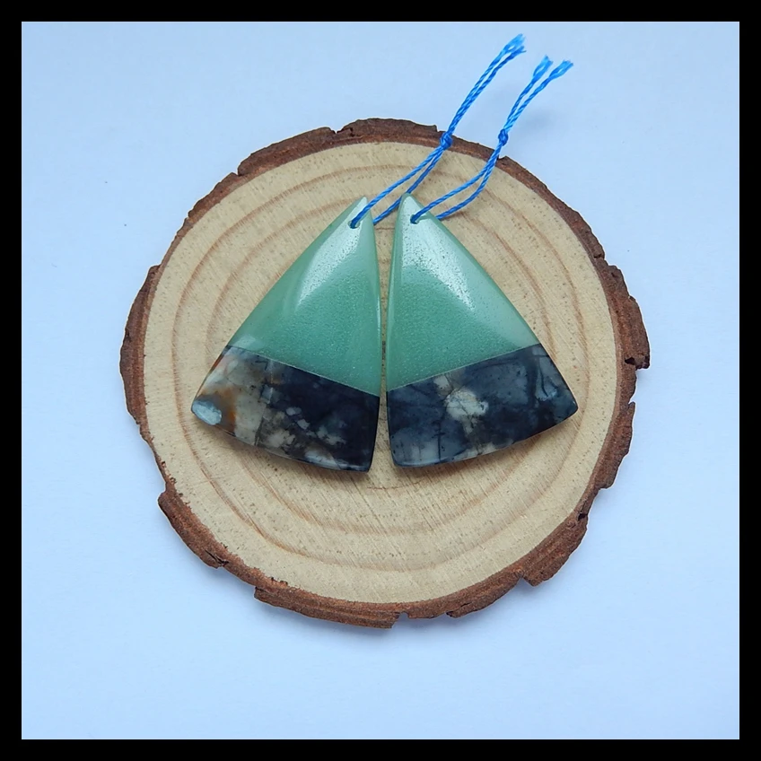 Natural Green Aventurine And Picasso Jasper Gemstone Beauty Earring Bead 36x25x5mm 11.6g
Natural Green Aventurine And Picasso Jasper Gemstone Beauty Earring Bead 36x25x5mm 11.6g