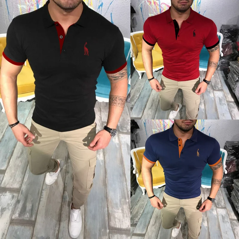 Summer Men Polo Shirts short Sleeve T Shirts Thin slim fit Cotton Men Tees Deer Embroidery Polo T Shirts for man Brand men tops
Summer Men Polo Shirts short Sleeve T Shirts Thin slim fit Cotton Men Tees Deer Embroidery Polo T Shirts for man Brand men tops
