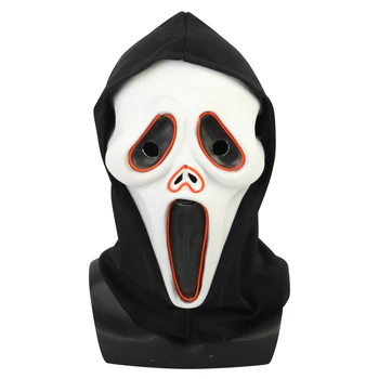 Halloween Ghost Face Mask Costume Luminous Scream Adult Scary Horror LED Mask Masquerade Costume Prop
Halloween Ghost Face Mask Costume Luminous Scream Adult Scary Horror LED Mask Masquerade Costume Prop