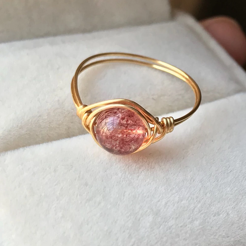 Handmade Natural Pink Beads Rings Custom 14 Gold Filled Personalized Birthday Gift Anillos Mujer Bague Femme Rings for Women
Handmade Natural Pink Beads Rings Custom 14 Gold Filled Personalized Birthday Gift Anillos Mujer Bague Femme Rings for Women