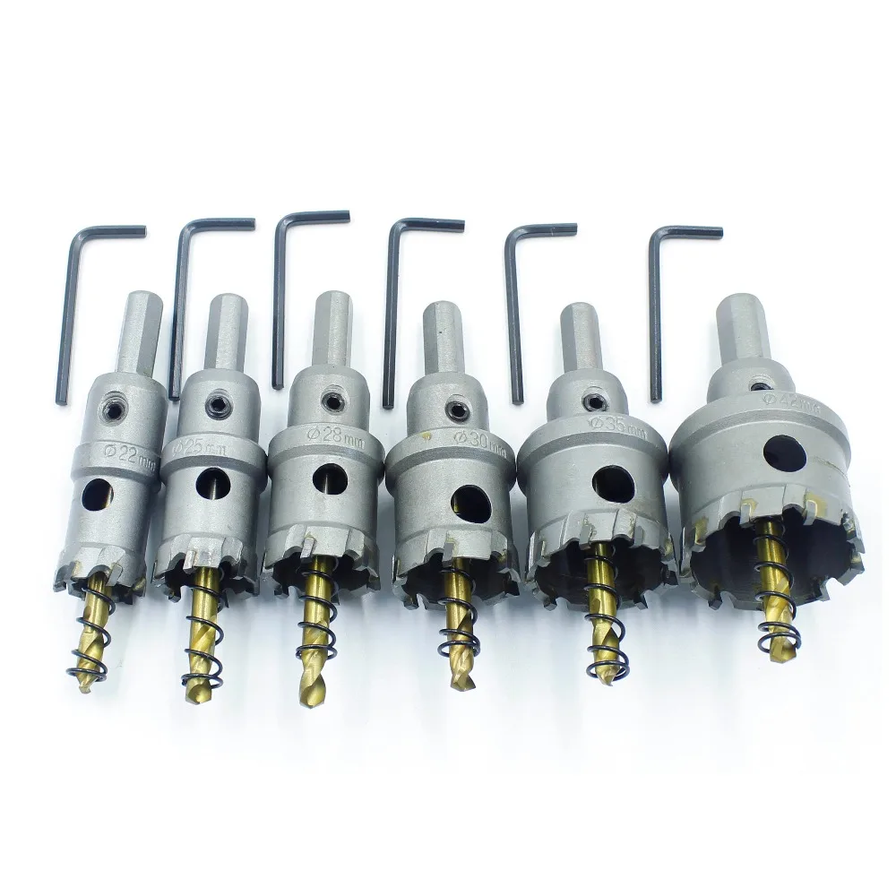 1pc Core Drill Bit Hard Alloy 22-42mm Hole Saw Cutter Bit for Stainless Steel Plate Iron Wood Metal Cutting Drilling Power Tools
1pc Core Drill Bit Hard Alloy 22-42mm Hole Saw Cutter Bit for Stainless Steel Plate Iron Wood Metal Cutting Drilling Power Tools