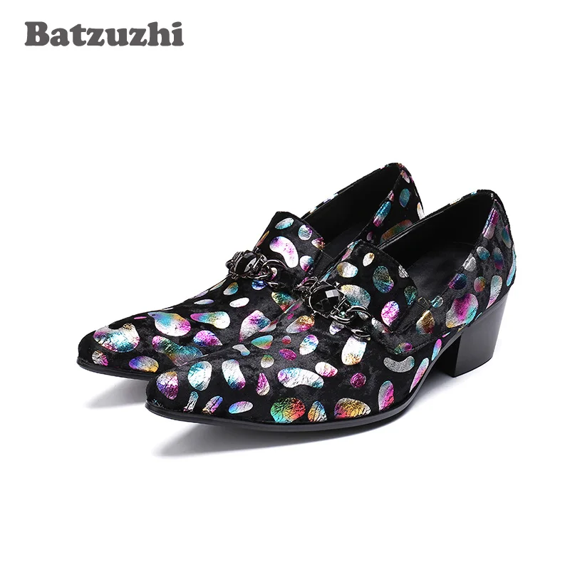 Batzuzhi Handmade Mens Shoes Pointed Toe Leather Dress Shoes Black Suede Designer's Party Shoes 6.5cm Heels Zapatos Hombre
Batzuzhi Handmade Mens Shoes Pointed Toe Leather Dress Shoes Black Suede Designer's Party Shoes 6.5cm Heels Zapatos Hombre