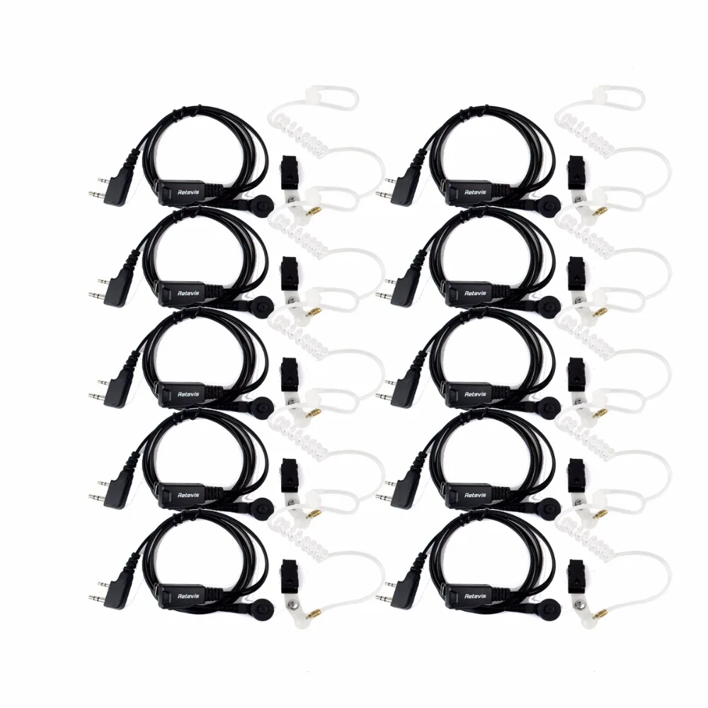 10PCS Retevis 2Pin Acoustic Tube Headset Walkie Talkie Accessorie For Kenwood For HYT For BAOFENG UV5R 888S Portable Radio C9010
10PCS Retevis 2Pin Acoustic Tube Headset Walkie Talkie Accessorie For Kenwood For HYT For BAOFENG UV5R 888S Portable Radio C9010