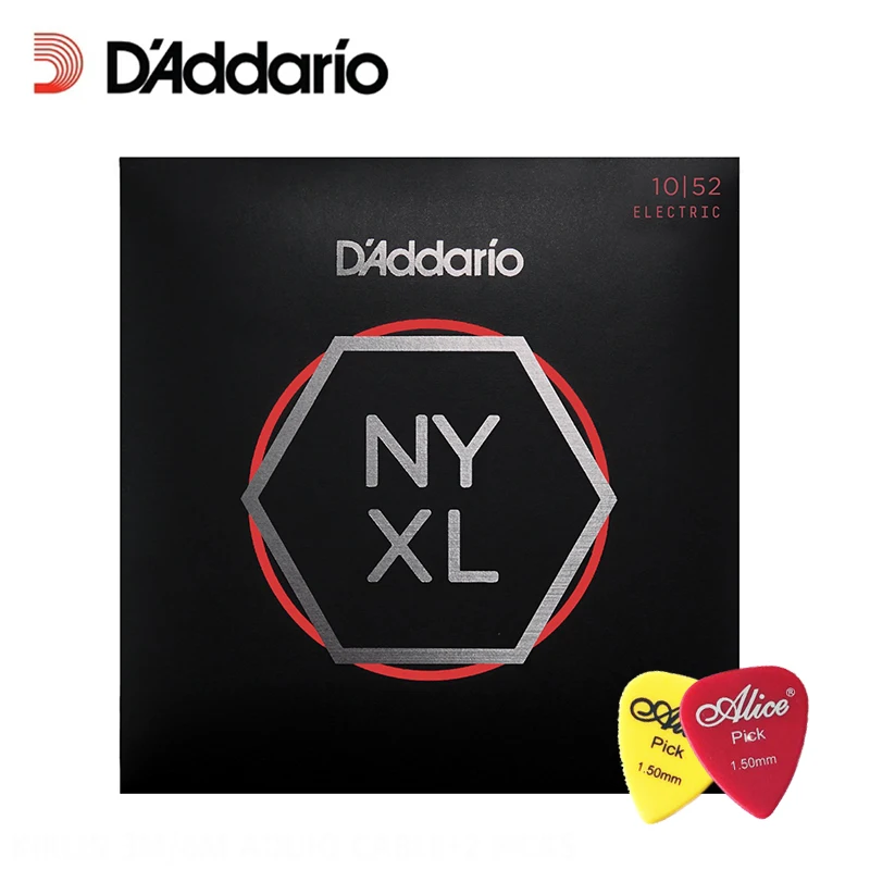 D'Addario NYXL 1052 Nickel Wound Electric Guitar Strings, Light Top / Heavy Bottom, Daddario Guitar Strings (With 2pcs picks)
D'Addario NYXL 1052 Nickel Wound Electric Guitar Strings, Light Top / Heavy Bottom, Daddario Guitar Strings (With 2pcs picks)