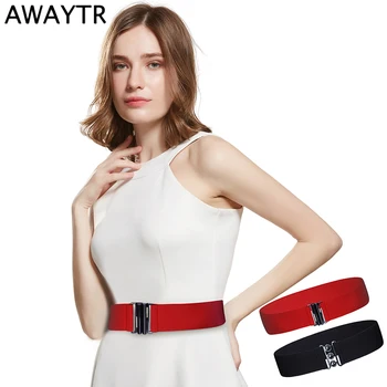AWAYTR Stretch 5cm Wide Belt for Women Corset Waistband Ladies Metal Buckle Cummerbund Waistband Belts for Dress Accessories
AWAYTR Stretch 5cm Wide Belt for Women Corset Waistband Ladies Metal Buckle Cummerbund Waistband Belts for Dress Accessories