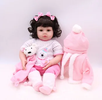Forrsdor22inch 55cm soft cloth body with pink clothes and pink hat lifelike newborn baby girl silicone reborn baby dolls
Forrsdor22inch 55cm soft cloth body with pink clothes and pink hat lifelike newborn baby girl silicone reborn baby dolls