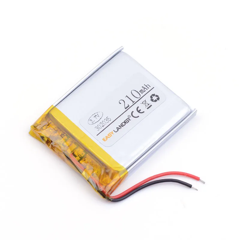3 7 V 302035 210mAh литий-полимерный литий-ионный аккумулятор для гарнитура и динамики с