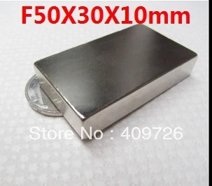 WholeSale! Craft Model Powerful Strong Rare Earth NdFeB Block Magnet Neodymium N35 Magnets F50mm X 30mm X10mm + Free Shipping
WholeSale! Craft Model Powerful Strong Rare Earth NdFeB Block Magnet Neodymium N35 Magnets F50mm X 30mm X10mm + Free Shipping
