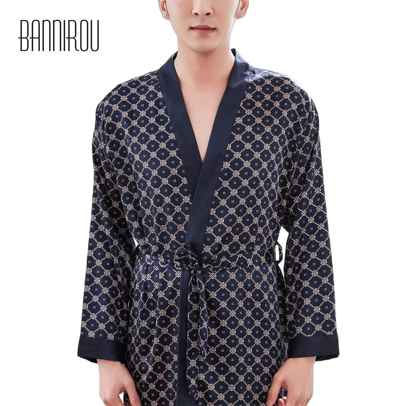Robes Man Slap-up Faux Silk Plaid Blue Simple Full Thin Cool High Quality Male Bathrobes Home Clothing Spring Summer Autumn 2019
Robes Man Slap-up Faux Silk Plaid Blue Simple Full Thin Cool High Quality Male Bathrobes Home Clothing Spring Summer Autumn 2019