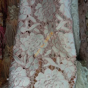 High grade African embroidery lace, Nigeria's best selling fabric plus pearls, luxurious wedding dress fabric
High grade African embroidery lace, Nigeria's best selling fabric plus pearls, luxurious wedding dress fabric