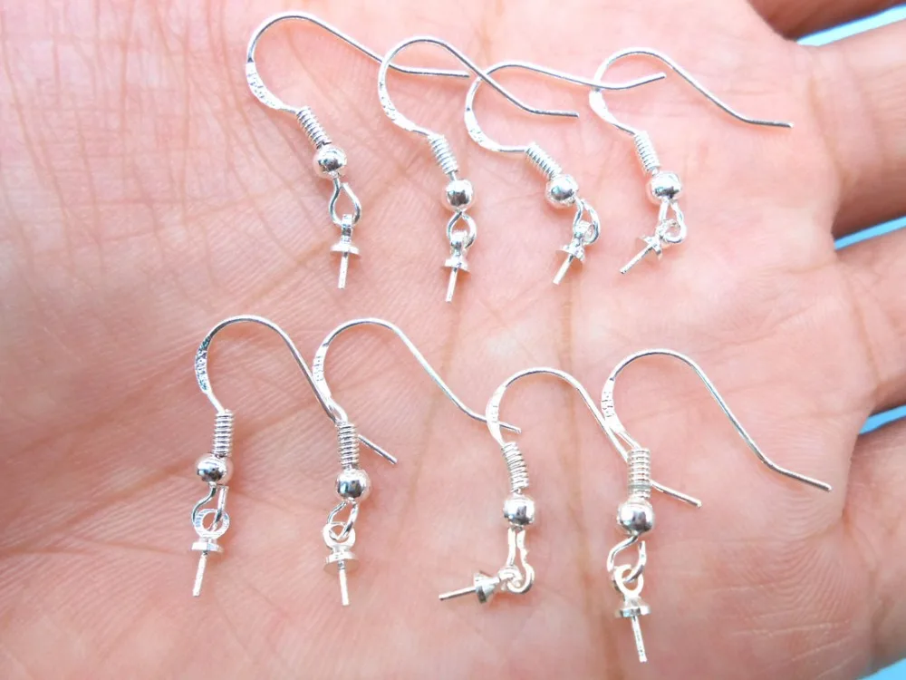 50PCS Wholesale NEW Findings 925 Sterling Silver colorFrench Hook Pinch Bail Ear Wires
50PCS Wholesale NEW Findings 925 Sterling Silver colorFrench Hook Pinch Bail Ear Wires