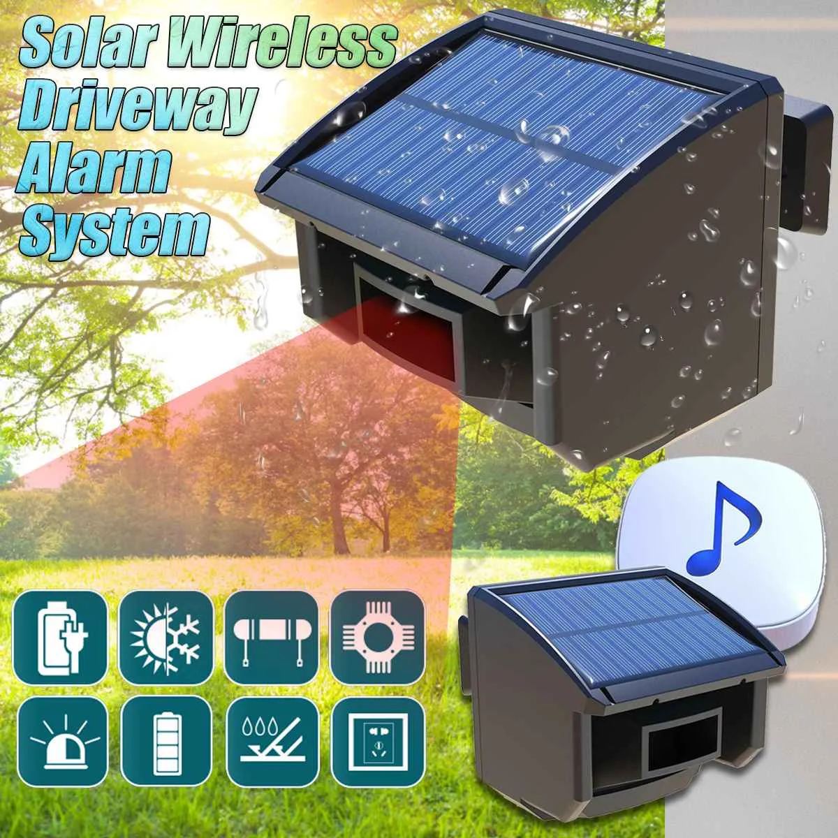 NEW Solar Powered Wireless Motion Sensor Detector Solar Driveway Alarm System Waterproof Outdoor Motion Sensor Detector
NEW Solar Powered Wireless Motion Sensor Detector Solar Driveway Alarm System Waterproof Outdoor Motion Sensor Detector