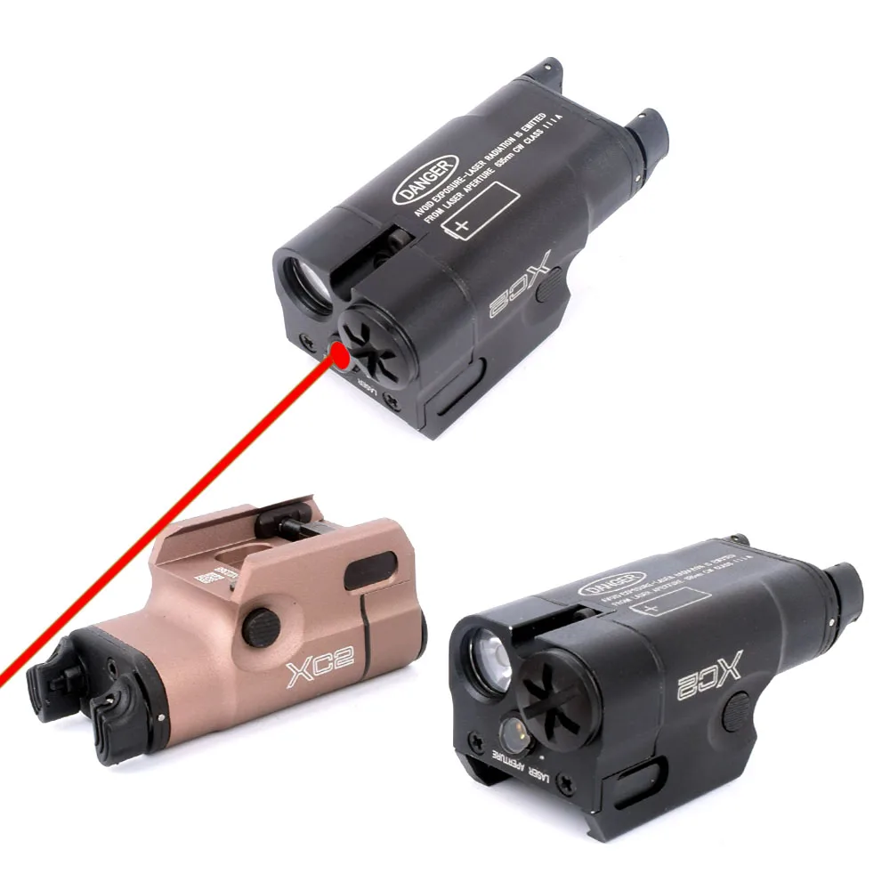 XC2 Laser Light Compact Pistol Flashlight With Red Dot Laser Tactical LED MINI White Light 200 Lumens Airsoft Flashligh
XC2 Laser Light Compact Pistol Flashlight With Red Dot Laser Tactical LED MINI White Light 200 Lumens Airsoft Flashligh