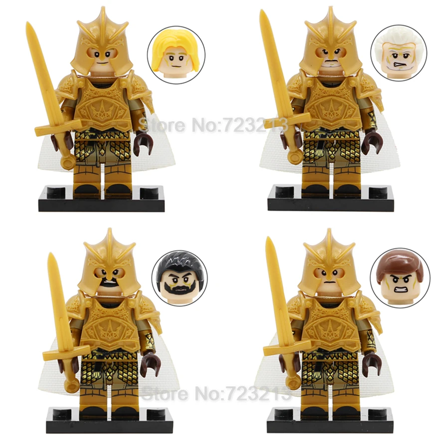 4pcs/lot Game of Thrones TV Figure Set with Armor Stark Lannister Baratheon Targaryen Model Building Blocks Kits Brick Toys
4pcs/lot Game of Thrones TV Figure Set with Armor Stark Lannister Baratheon Targaryen Model Building Blocks Kits Brick Toys