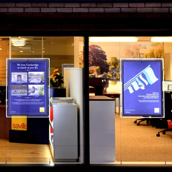 A1 Vertical Cable Wire Hanging Display System,Real Estate Agent Window Double Sided Acrylic Frame Light Box
A1 Vertical Cable Wire Hanging Display System,Real Estate Agent Window Double Sided Acrylic Frame Light Box