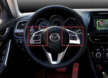 ABS Chrome Steering Wheel Cover Trim Matt Interior Mouldings Trim 2pcs For Mazda 6 M6 Atenza 2013 2014 2015
ABS Chrome Steering Wheel Cover Trim Matt Interior Mouldings Trim 2pcs For Mazda 6 M6 Atenza 2013 2014 2015