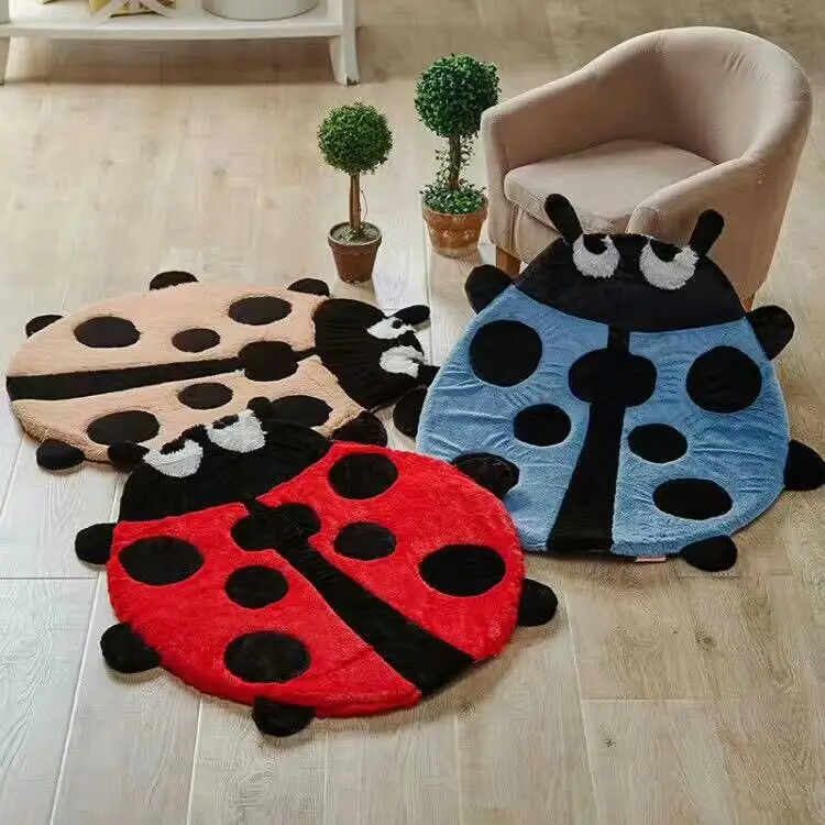 58*72cm ladybug funny floor mat rugs Tapete soft crawling rugs cartoon carpet kids baby room gift bathroom mat drop
58*72cm ladybug funny floor mat rugs Tapete soft crawling rugs cartoon carpet kids baby room gift bathroom mat drop