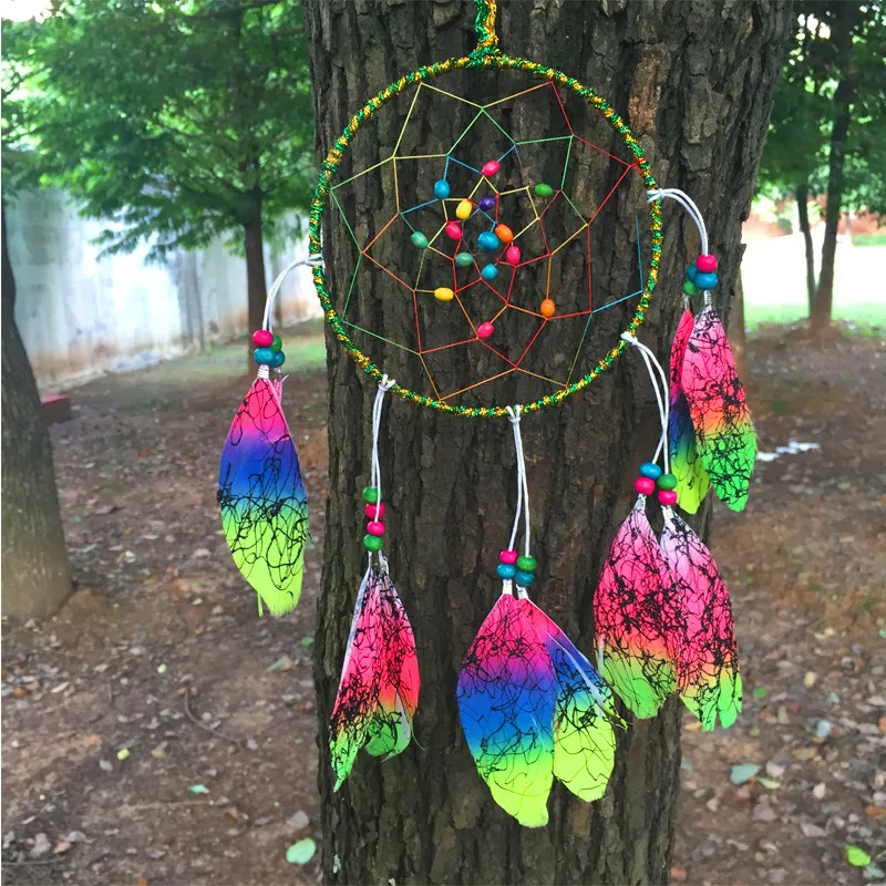 15*28CM Dream Catcher Home Decor, multicolor Feather Dreamcatcher Wind Chimes Indian Style Mascot Car or Wall hanging Decoration
15*28CM Dream Catcher Home Decor, multicolor Feather Dreamcatcher Wind Chimes Indian Style Mascot Car or Wall hanging Decoration