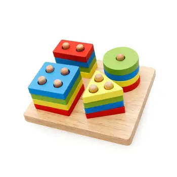 Wooden Blocks Early Educational Toy Four Column Shape Matching Geometry Kids Color Cognition Tool
Wooden Blocks Early Educational Toy Four Column Shape Matching Geometry Kids Color Cognition Tool