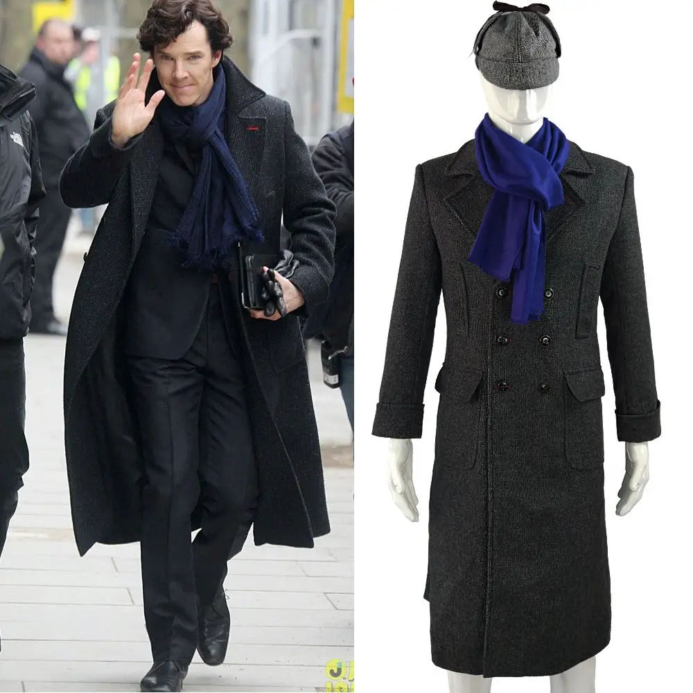 Cosplay Tv Sherlock Holmes Costume Coat Wool Long Jacket Outfit With Scarf Free New
Cosplay Tv Sherlock Holmes Costume Coat Wool Long Jacket Outfit With Scarf Free New
