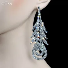CHRAN Unique Silver Color Rhinestone Long Earrings Elegant Ladies Gift Wholesale Crystal Chandelier Dangle Women Earrings
CHRAN Unique Silver Color Rhinestone Long Earrings Elegant Ladies Gift Wholesale Crystal Chandelier Dangle Women Earrings
