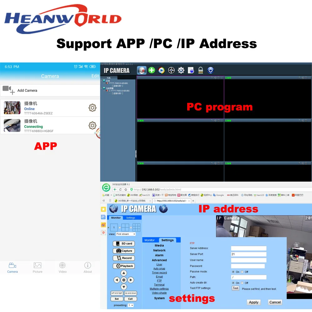 Беспроводная IP камера 1080P Wi Fi HD 720 МП P|Камеры видеонаблюдения| |