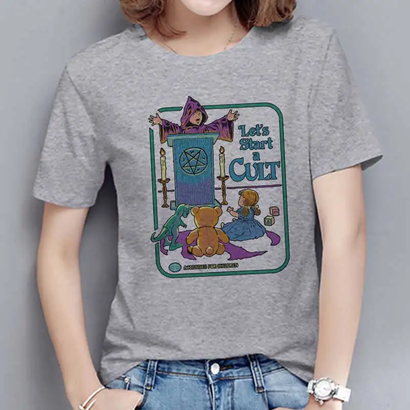new Korean style 90s Vintage t shirt women Print Let's Start A Cult Ulzzang 80s Tumblr tshrit Streetwear Funny T-shirt female
new Korean style 90s Vintage t shirt women Print Let's Start A Cult Ulzzang 80s Tumblr tshrit Streetwear Funny T-shirt female