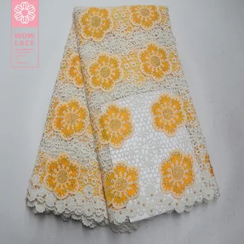 2019 Yellow Color Flower Guipure Embroidery Stones Beaded Lace Fabric Water Soluble Style For African Women Bride Wedding Laces
2019 Yellow Color Flower Guipure Embroidery Stones Beaded Lace Fabric Water Soluble Style For African Women Bride Wedding Laces