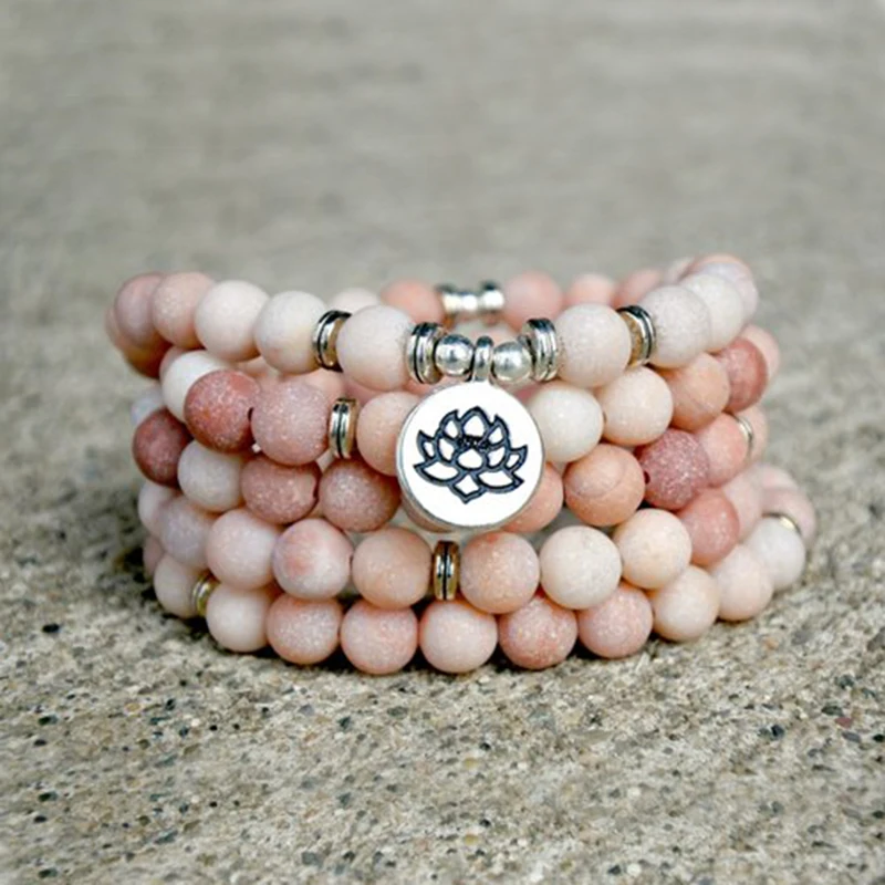 STONE OF POWER 108 Mala Bead Bracelet Budhhist Jewelry Matte Pink Aventurine Meditation Yoga Gift Beaded Bracelet Men Women
STONE OF POWER 108 Mala Bead Bracelet Budhhist Jewelry Matte Pink Aventurine Meditation Yoga Gift Beaded Bracelet Men Women
