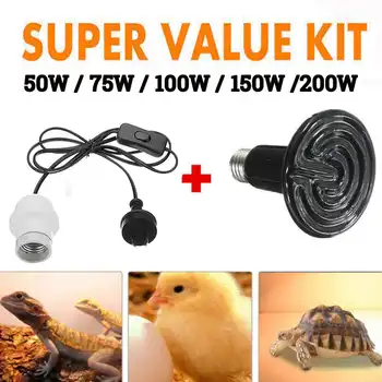 50-200W Reptile Chicken Heating Lamp Bulb Animal Warm Light Heater Heating Lamp with Adapter for Pet Chicken Heat Lamp Light
50-200W Reptile Chicken Heating Lamp Bulb Animal Warm Light Heater Heating Lamp with Adapter for Pet Chicken Heat Lamp Light