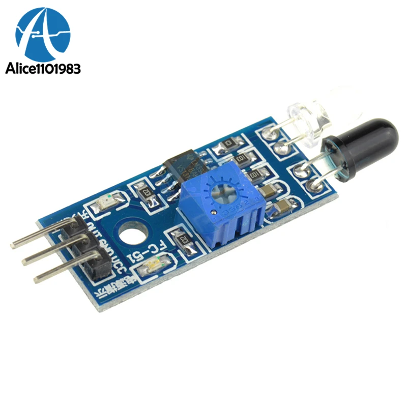 IR Infrared Obstacle Avoidance Sensor Module for Arduino Smart Car Robot 3-wire Reflective Photoelectric PCB Board Module
IR Infrared Obstacle Avoidance Sensor Module for Arduino Smart Car Robot 3-wire Reflective Photoelectric PCB Board Module