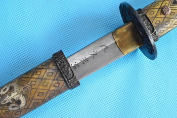 F60 HandMade Copper Death's-head Sheath Japanese Sword Samurai Katana Damascus Steel Blade
F60 HandMade Copper Death's-head Sheath Japanese Sword Samurai Katana Damascus Steel Blade